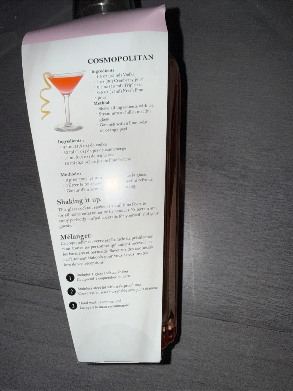 Pink Cocktail Shaker